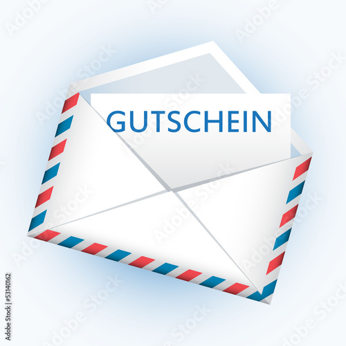 gutschein im umschlag