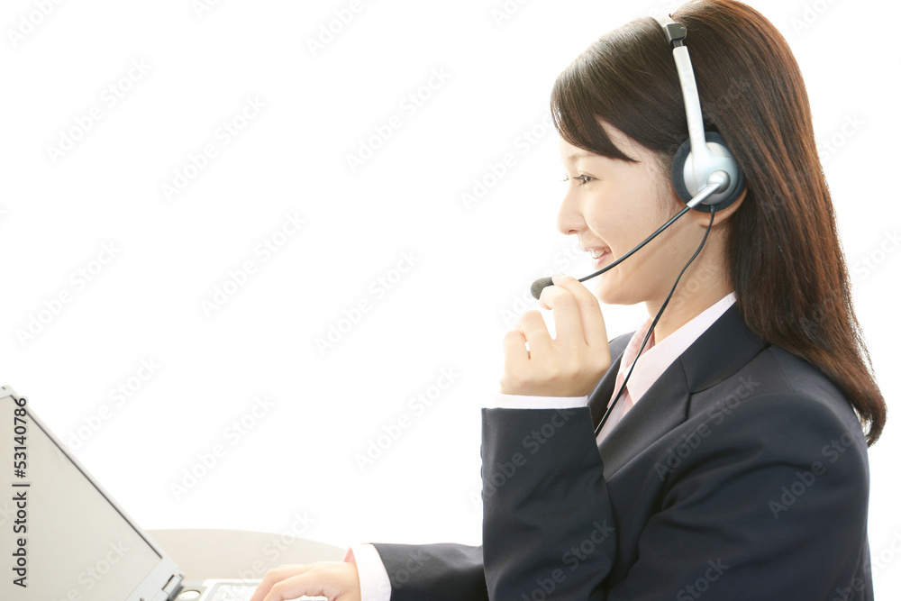 笑顔のオペレーター