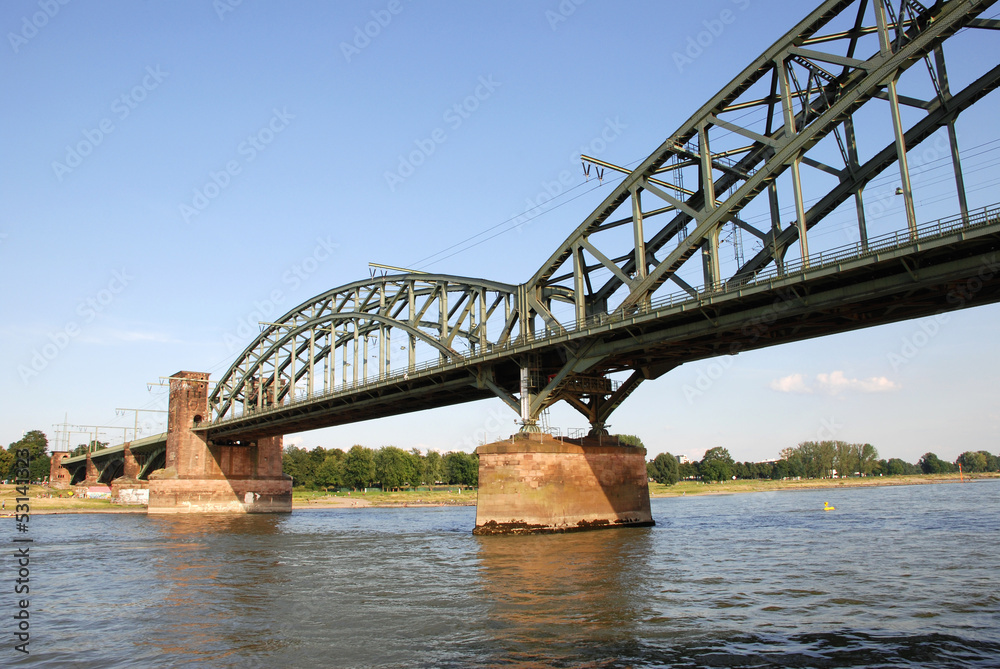 The Suedbruecke over the Rhine in Cologne, Germany The Suedbruecke over the Rhine in Cologne, Germany