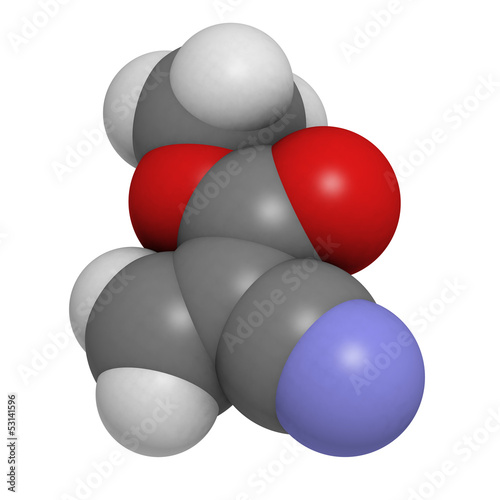 Methyl cyanoacrylate molecule, the main component of cyanoacryla photo