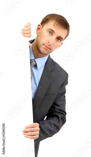 Young businessman isolated ...