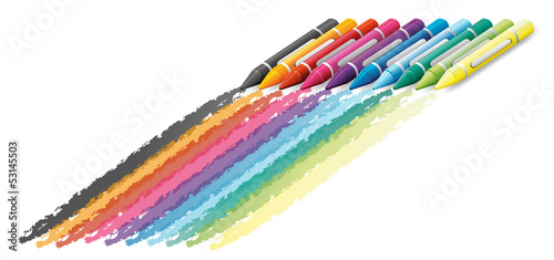 Colorful crayons