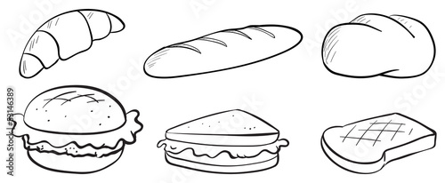Silhouettes of bread