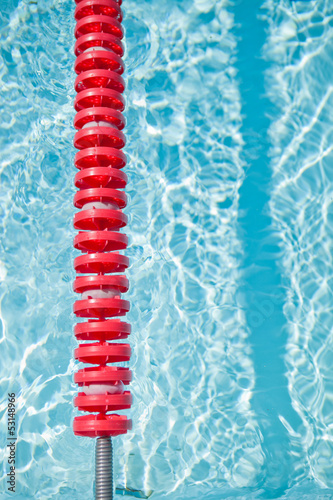 Swimming pool and lane rope