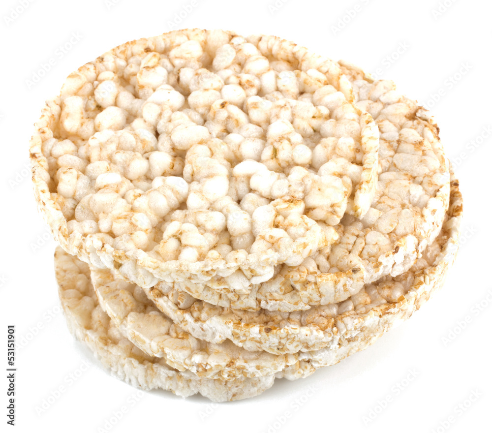 Corn crackers isolated on white background Corn crackers isolated on white background