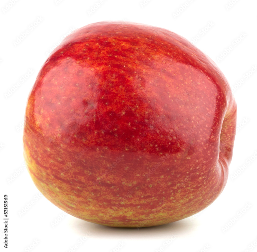 Fototapeta premium Ripe red apple isolated on white background