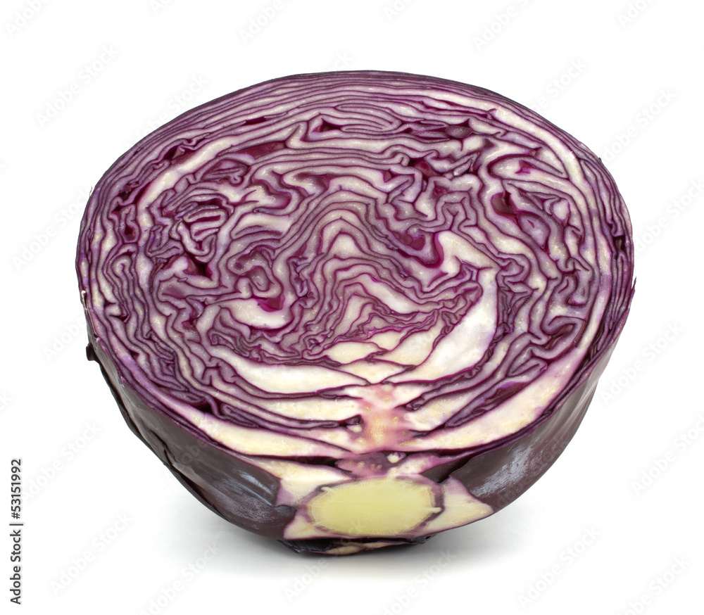 red cabbage isolated on white background red cabbage isolated on white background