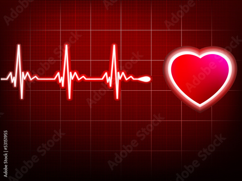 Heart beating monitor. EPS 10