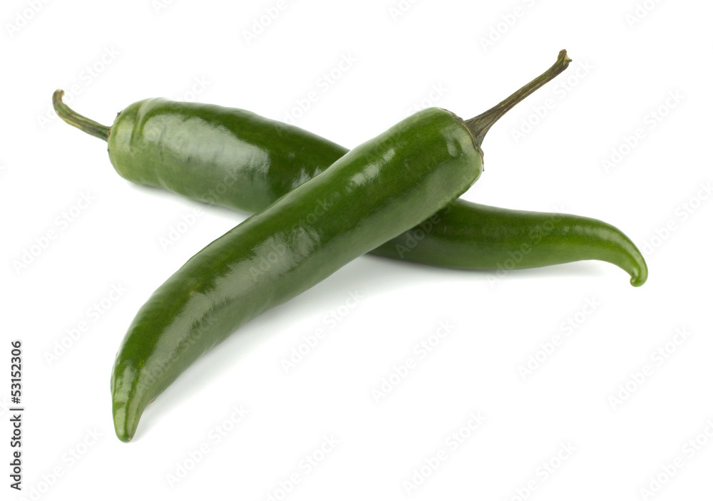 Hot chili peppers isolated on white background Hot chili peppers isolated on white background