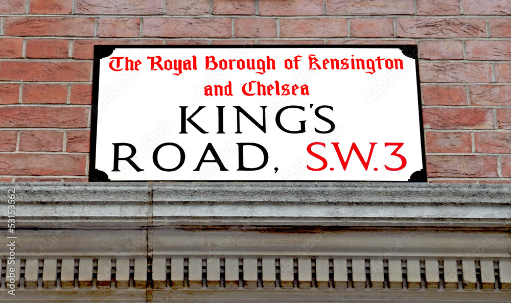 Obraz premium Kings Road, słynna London Street