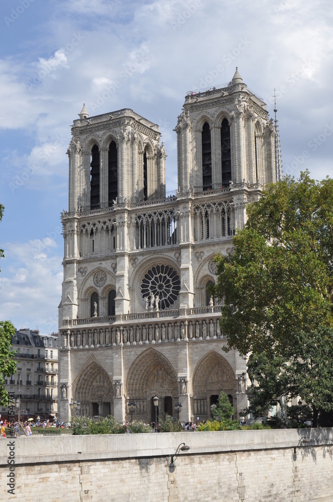 Cathedral, Notre Dam. The well-known church in Paris