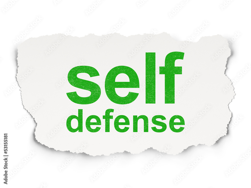 Safety concept: Self Defense on Paper background Stock Illustration ...