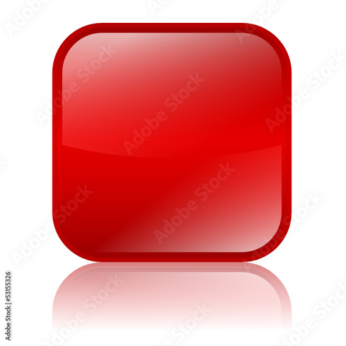 BLANK web button (template square red icon symbol)