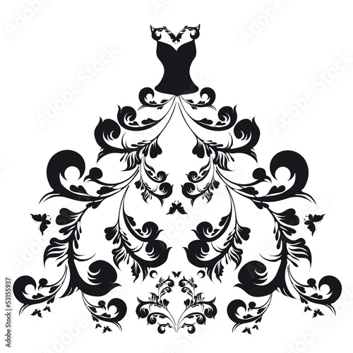 wedding dress vector