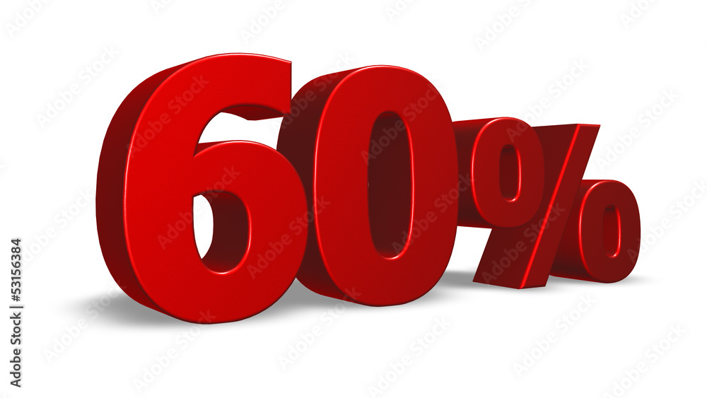 sixty per cent sixty per cent