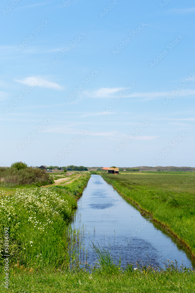 Landscape Dutch wadden island Texel