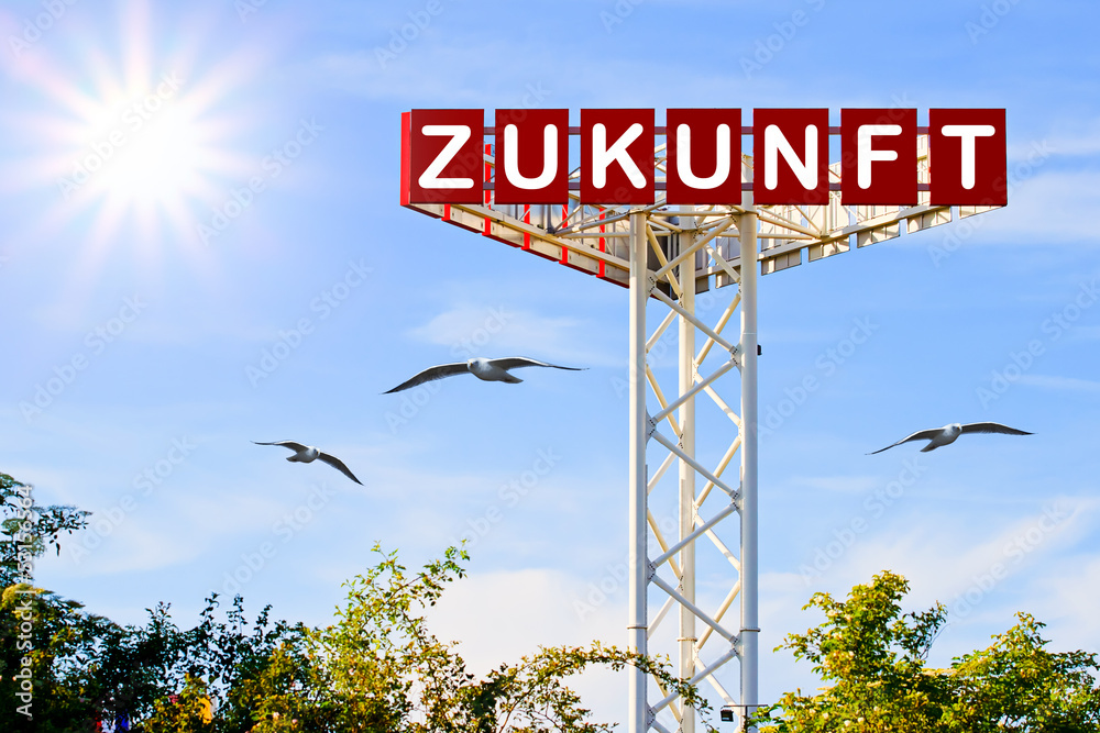 Fototapeta premium Reklameschild - Zukunft