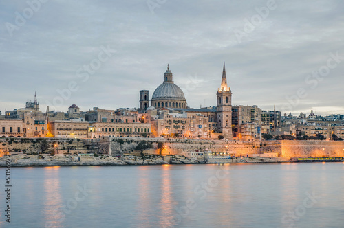 Valletta seafront skyline view, Malta © Anibal Trejo