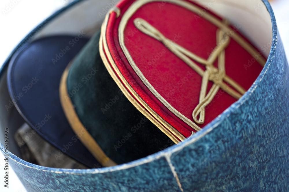 Obraz premium Militaire, chapeau, uniforme, prestige, képi, armée, mode