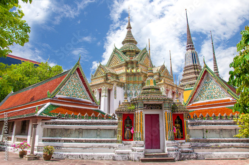 pavilion of Wat Pho temple in Bangkok, Thailand. © CasanoWa Stutio