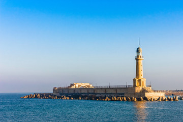 Poster Vuurtoren Vuurtoren van Alexandrië in Egypte  © FreePhotographer