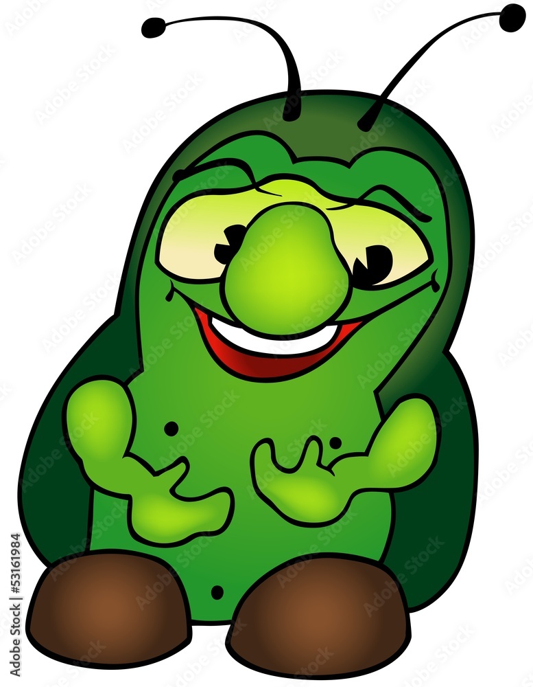Fototapeta premium Green Fat Bug