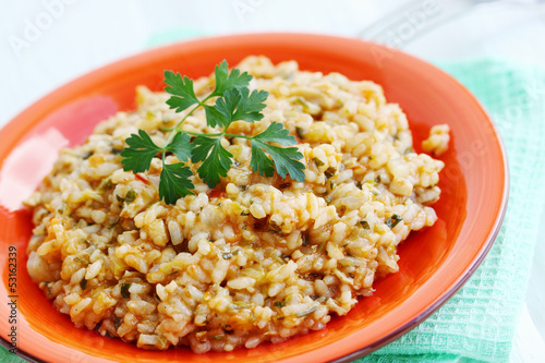 Risotto with parsley
