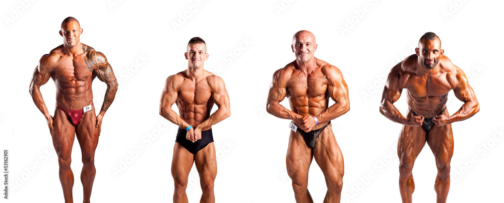 Obraz premium bodybuilders flexing