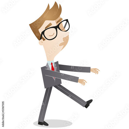 Businessman, sleepwalking, tired, hypnotized