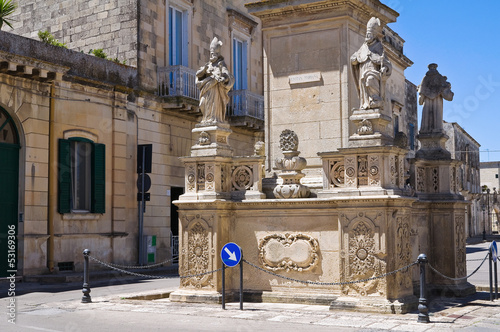 Photos Column of Madonna delle Grazie. Maglie. Puglia. Italy.
