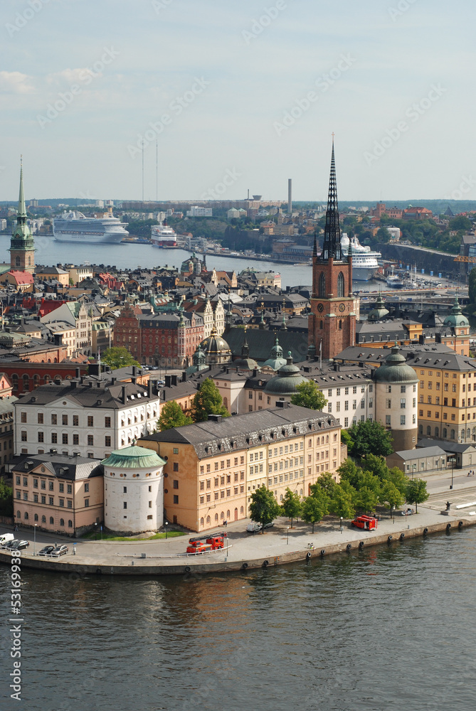 View of Old Town (Gamla Stan) in the center of Stockholm