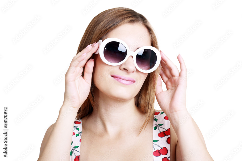 Fototapeta premium woman with sunglasses