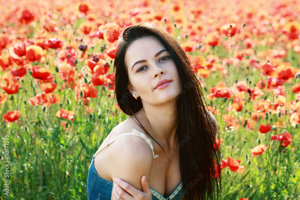 girl in poppies field girl in poppies field