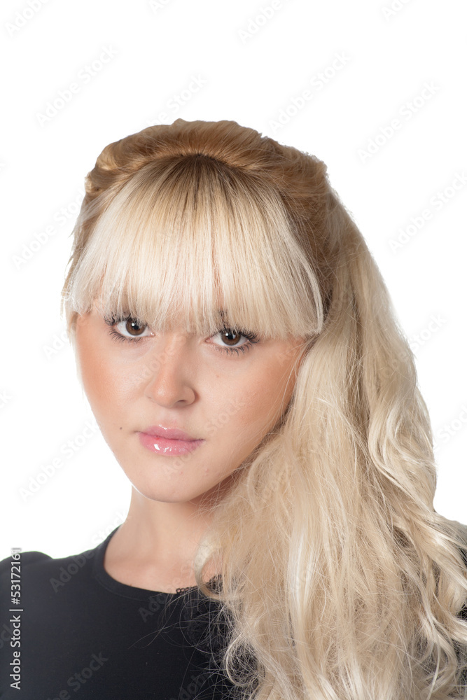 elegant fashionable woman in black dress. attractive blond woman elegant fashionable woman in black dress. attractive blond woman
