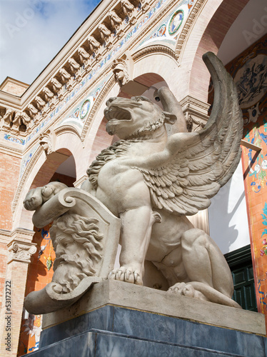 Madrid - Lions for entry of Palacio de Velasquez photo