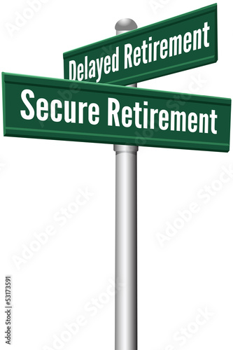 Secure or Delayed Retirement planning © Michael Brown