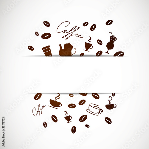 Vector Illustration of a Coffee Background