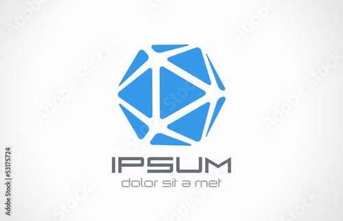 Logo crystal abstract. Jewelry concept. Vector. Editable.