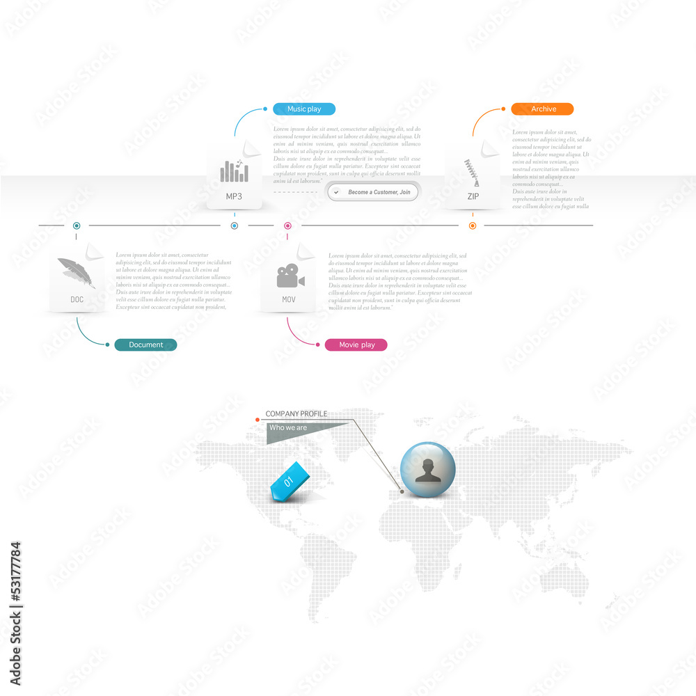 Infographics template with icons Infographics template with icons