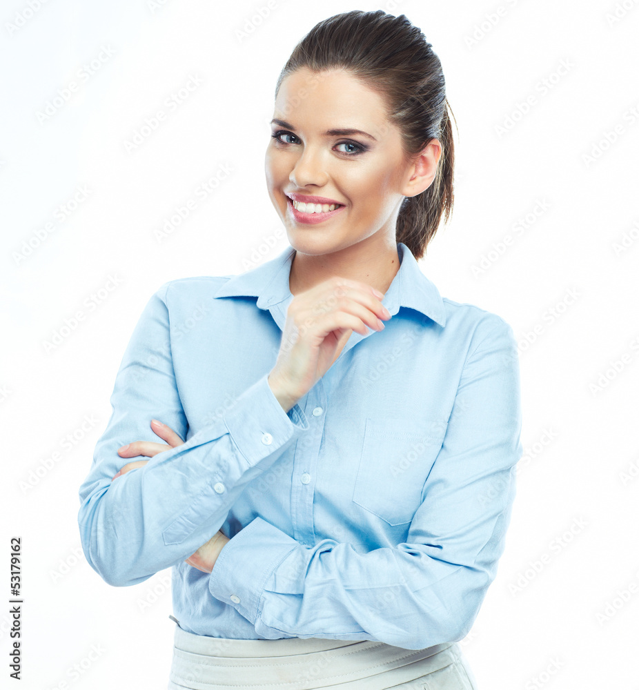 Smiling business woman portrait. Smiling business woman portrait.