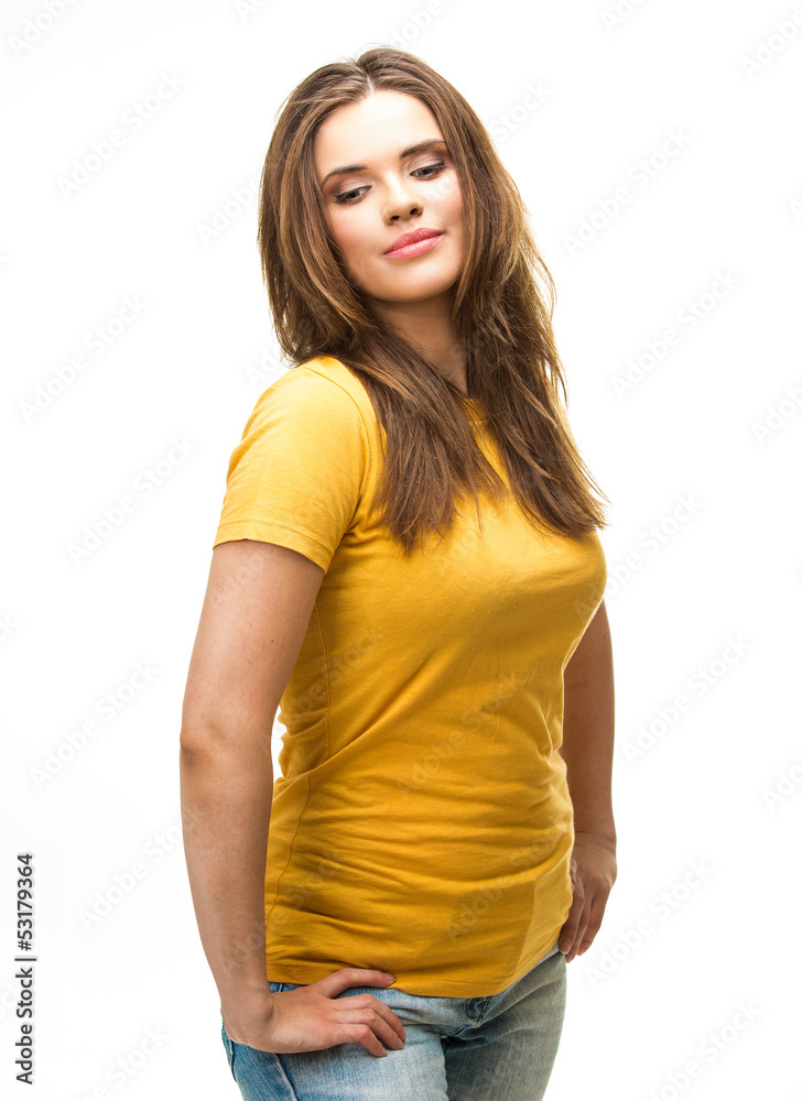 young woman isolated portrait young woman isolated portrait