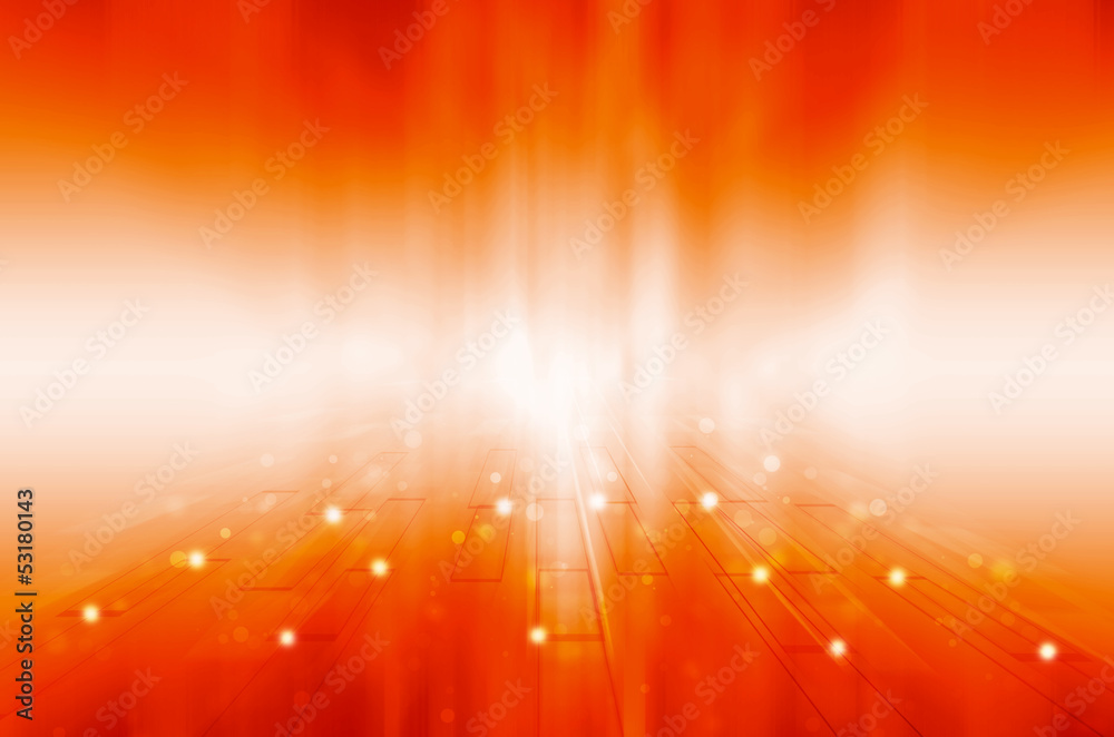 Abstract orange technology background.