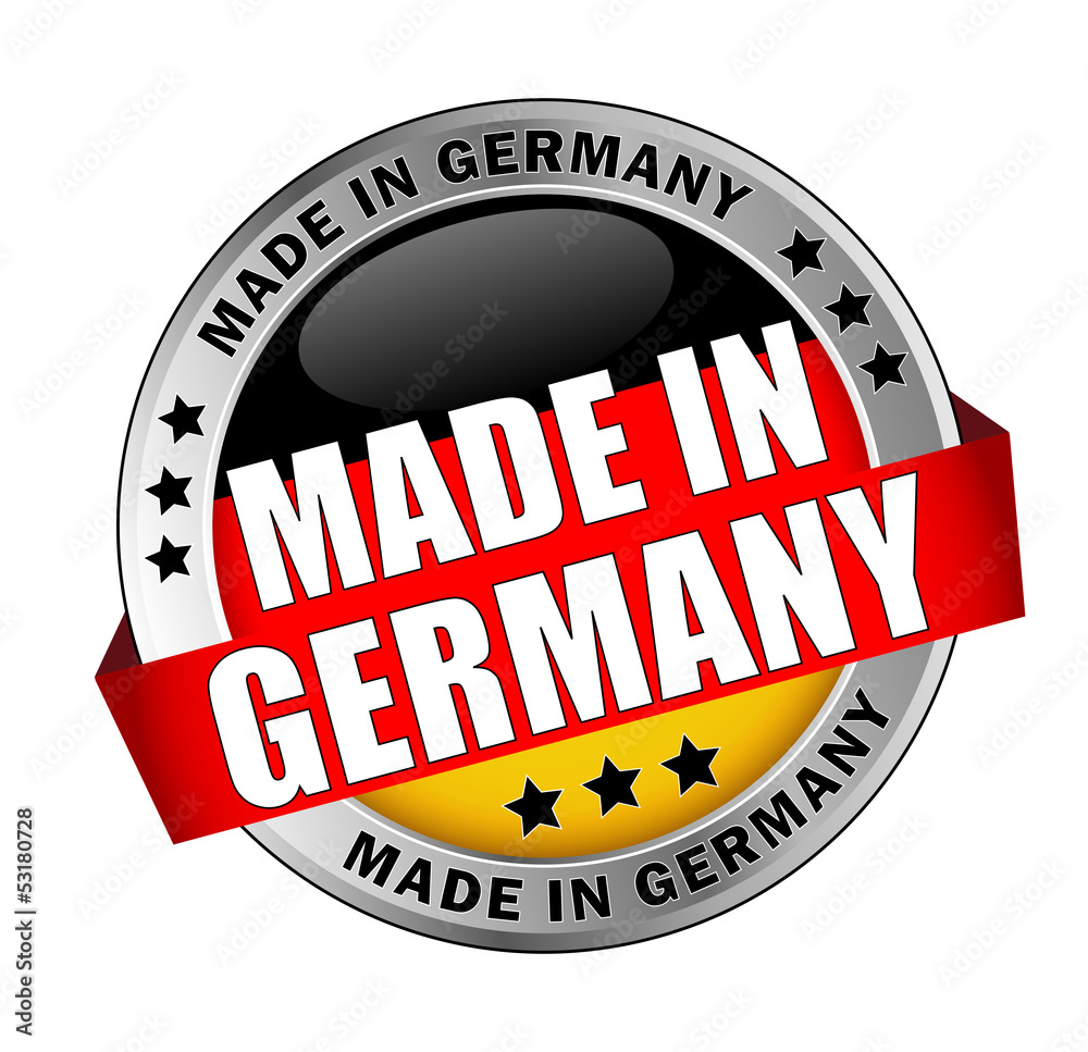 Icon Button Made in Germany bessere Typografie schwarz