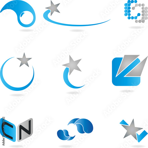 Logo, Stern, Abstract Design Elements,  2D and 3D