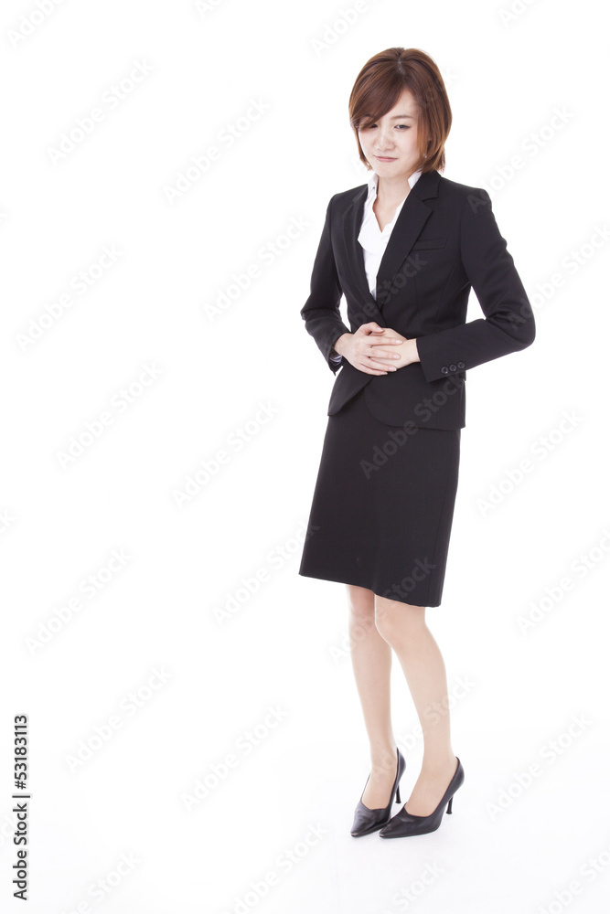 business woman suffering from abdominal pain business woman suffering from abdominal pain