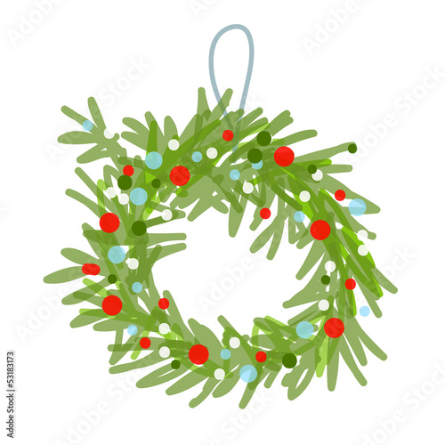Christmas wreath sketch for your design