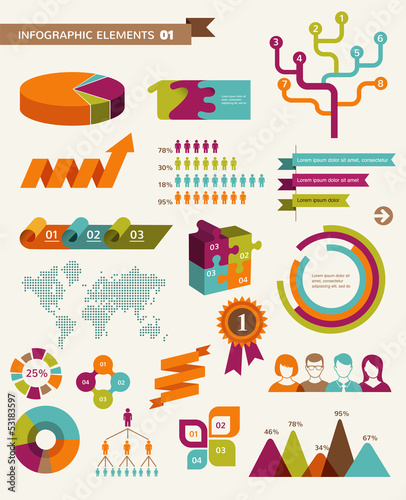 Elements and icons of infographics © Marina Zlochin
