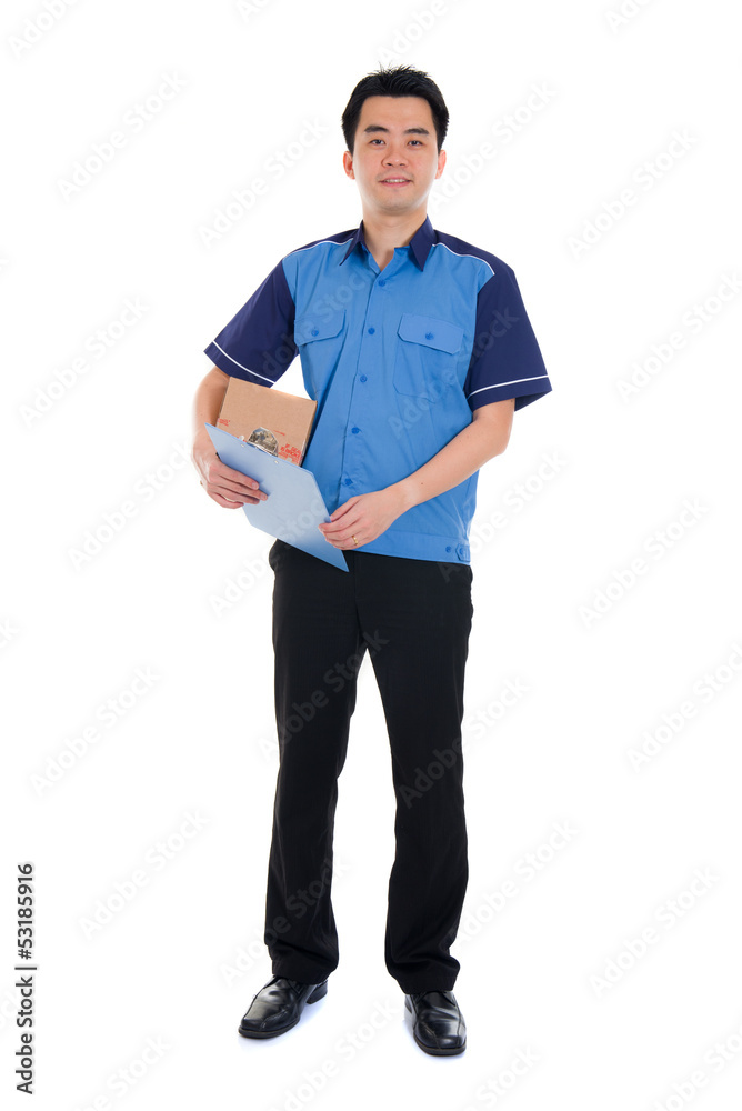 chinese delivery dispatch boy delivering a package isolated agai chinese delivery dispatch boy delivering a package isolated agai