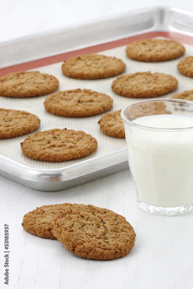 Fresh baked oatmeal cookies