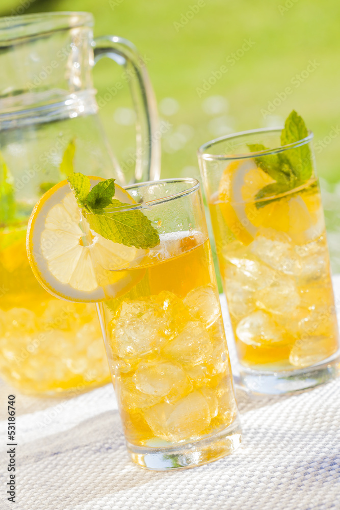 cold summer drinks in garden cold summer drinks in garden